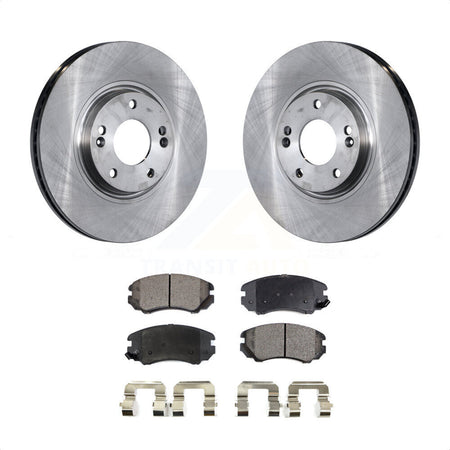 Front Disc Brake Rotors And Ceramic Pads Kit For Hyundai Azera Kia Amanti K8T-100434 by Transit Auto