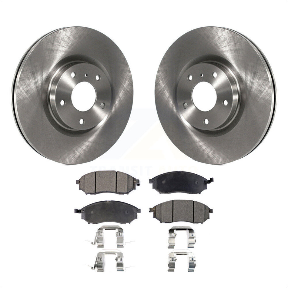 Front Disc Brake Rotors And Ceramic Pads Kit For INFINITI Nissan G37 Murano G35 M35 370Z 350Z EX35 M37 QX70 G25 Q70 Q70L M45 Q40 QX50 M56 EX37 M35h K8T-100441 by Transit Auto