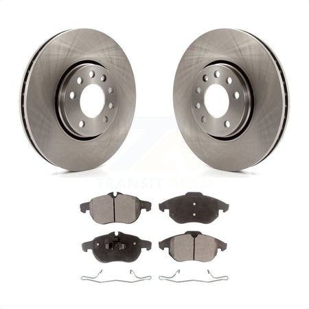 Front Disc Brake Rotors And Ceramic Pads Kit For Saab 9-3 With 302mm Diameter Rotor K8T-100451 by Transit Auto