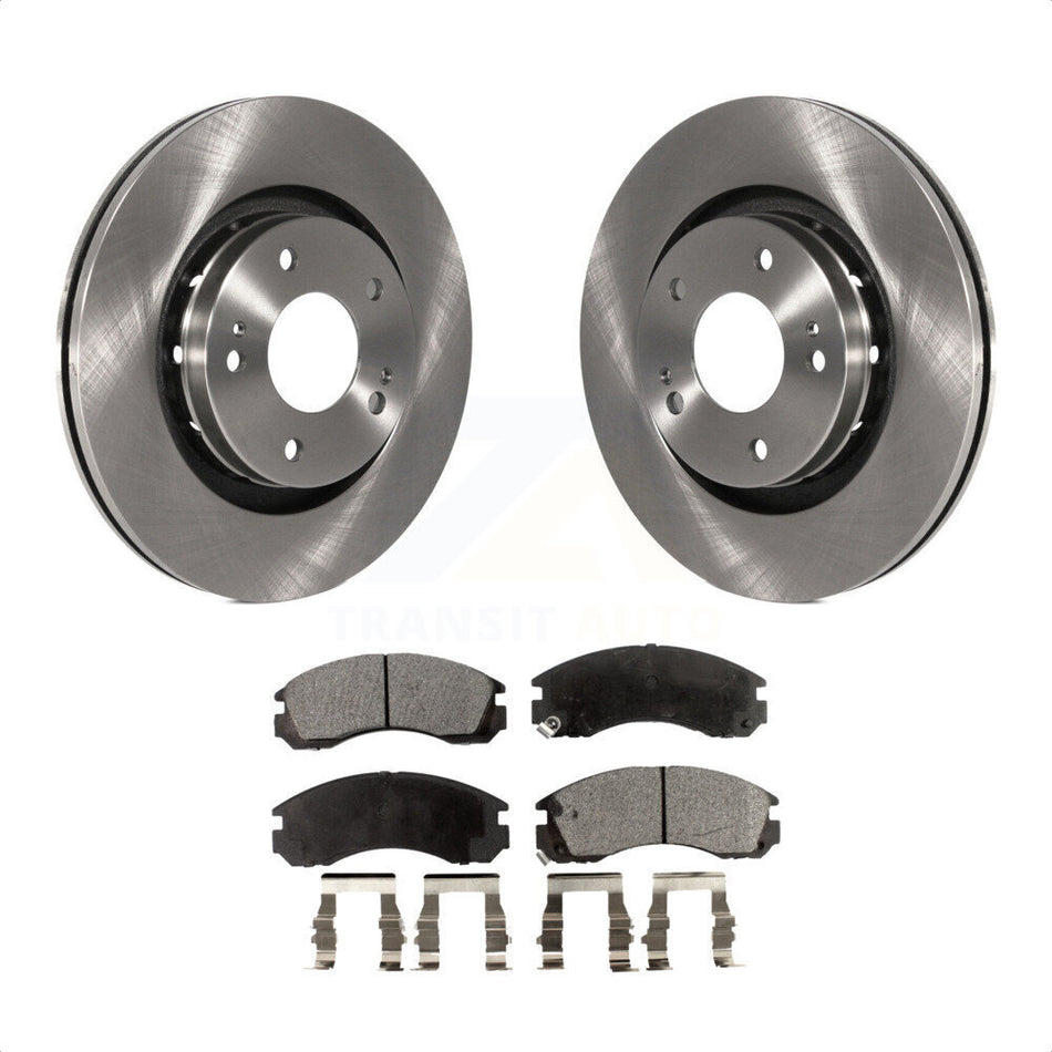 Front Disc Brake Rotors And Ceramic Pads Kit For Mitsubishi Lancer Outlander PHEV K8T-100457 by Transit Auto