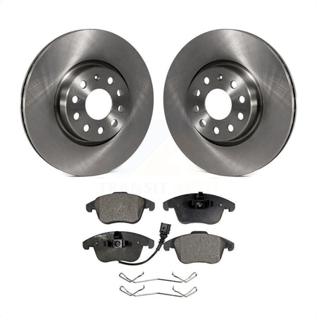 Front Disc Brake Rotors And Ceramic Pads Kit For Volkswagen Passat Tiguan Audi Q3 Quattro Limited K8T-100469 by Transit Auto