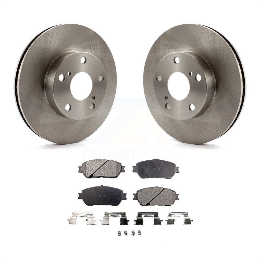 Front Disc Brake Rotors And Ceramic Pads Kit For 2005-2015 Toyota Tacoma With 5 Lug Wheels K8T-100495 by Transit Auto