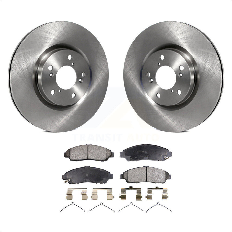 Front Disc Brake Rotors And Ceramic Pads Kit For Honda Pilot Acura MDX RLX ZDX K8T-100539 by Transit Auto