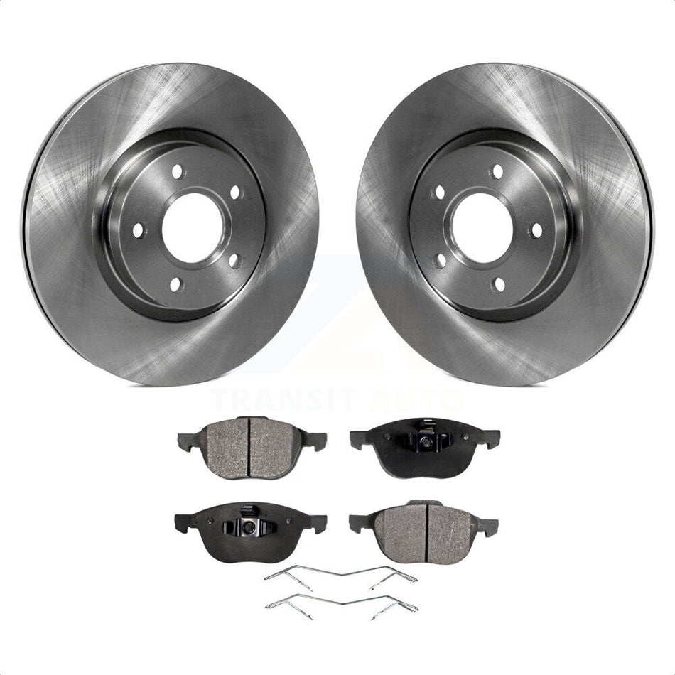 Front Disc Brake Rotors And Ceramic Pads Kit For Ford Escape Volvo C-Max S40 C70 C30 V50 K8T-100552 by Transit Auto