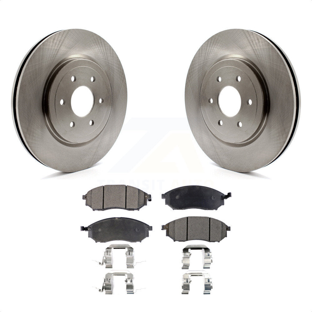 Front Disc Brake Rotors And Ceramic Pads Kit For 2008-2012 Nissan Pathfinder 5.6L K8T-100556 by Transit Auto