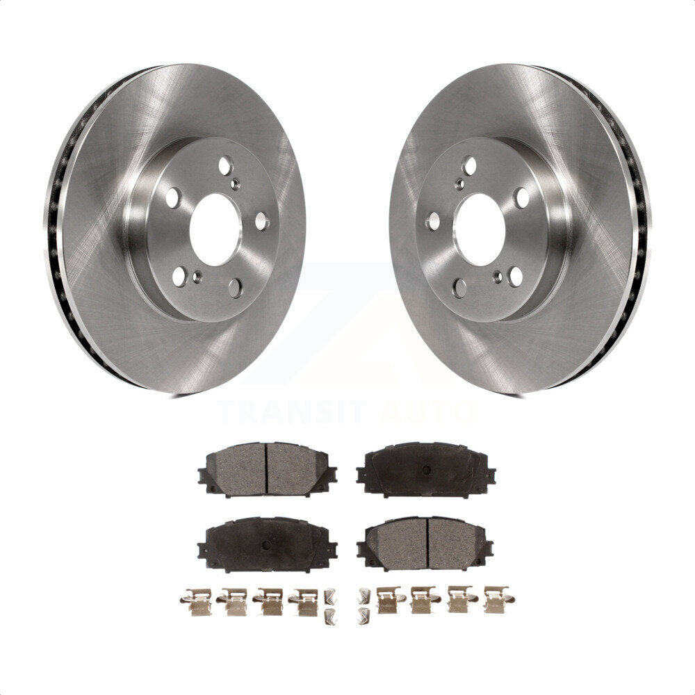 Front Disc Brake Rotors And Ceramic Pads Kit For Toyota Prius Lexus CT200h Plug-In K8T-100600 by Transit Auto