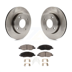 Front Disc Brake Rotors And Ceramic Pads Kit For 2009-2011 Nissan Versa 1.6L K8T-100604
