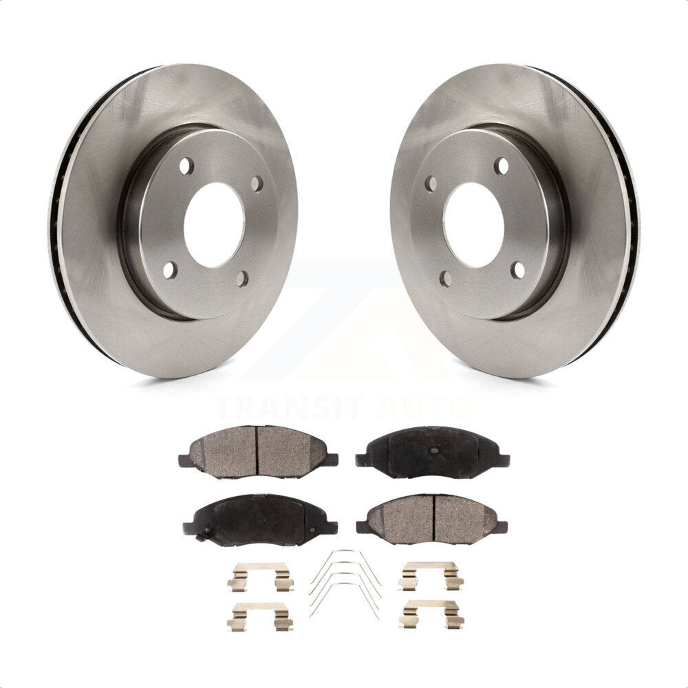 Front Disc Brake Rotors And Ceramic Pads Kit For 2009-2011 Nissan Versa 1.6L K8T-100604 by Transit Auto