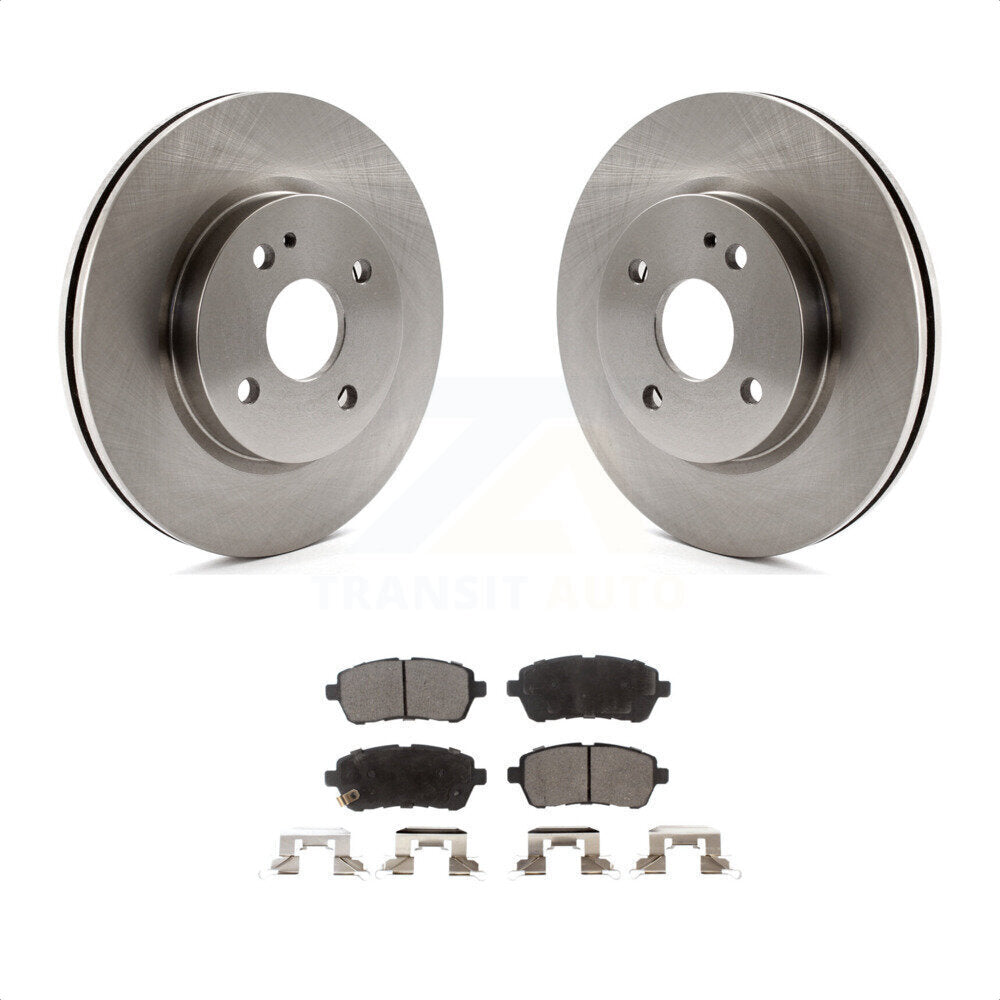 Front Disc Brake Rotors And Ceramic Pads Kit For 2011-2014 Mazda 2 K8T-100617 by Transit Auto