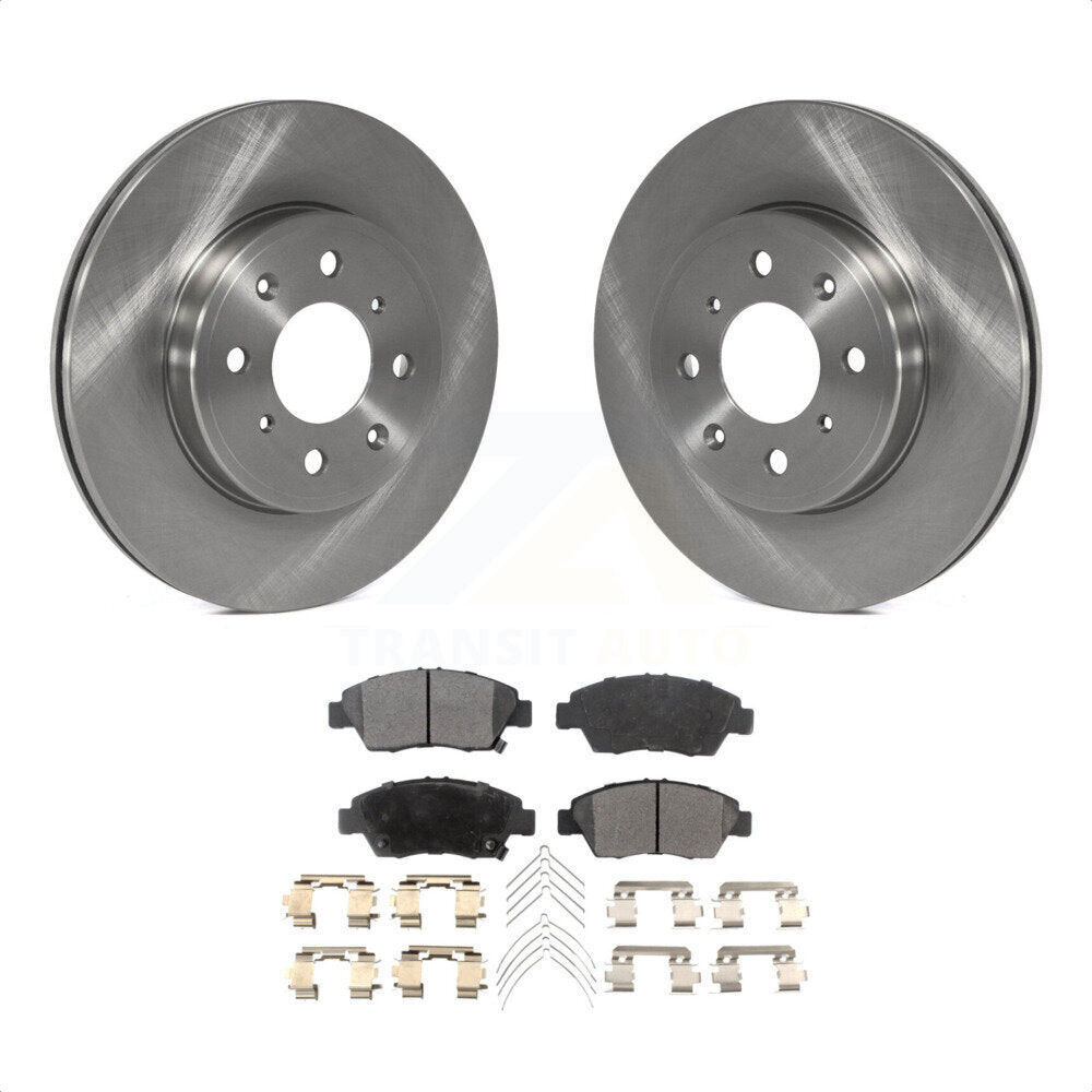 Front Disc Brake Rotors And Ceramic Pads Kit For Honda Fit K8T-100673 by Transit Auto