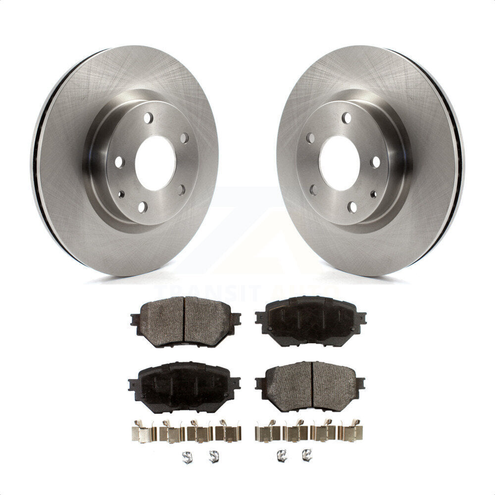 Front Disc Brake Rotors And Ceramic Pads Kit For Mazda 3 Sport Vehicles Manufactured In Mexico 2.5L K8T-100675 by Transit Auto