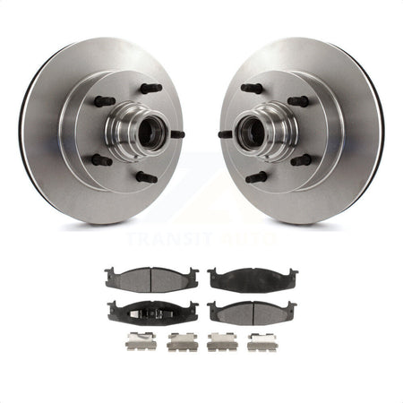 Front Disc Brake Rotors Hub Assembly And Ceramic Pads Kit For Ford F-150 E-150 Econoline K8T-100719 by Transit Auto