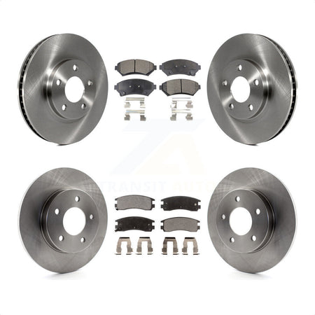 Front Rear Disc Brake Rotors And Ceramic Pads Kit For Cadillac DeVille Buick Park Avenue Eldorado Oldsmobile Aurora Riviera Seville K8T-100768 by Transit Auto