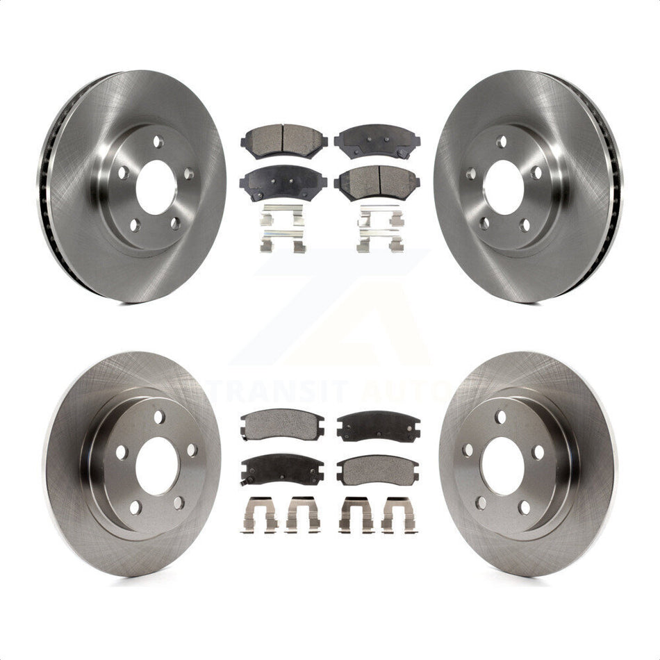 Front Rear Disc Brake Rotors And Ceramic Pads Kit For Buick LeSabre Park Avenue Pontiac Bonneville Oldsmobile Aurora Cadillac Eldorado K8T-100770 by Transit Auto