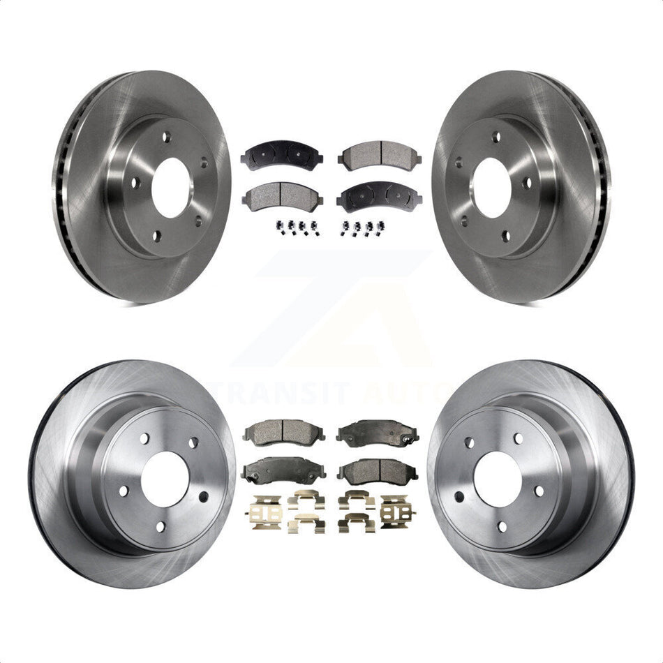 Front Rear Disc Brake Rotors And Ceramic Pads Kit For Chevrolet S10 Blazer GMC Sonoma Jimmy Oldsmobile Bravada Isuzu Hombre K8T-100772 by Transit Auto