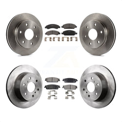 Front Rear Disc Brake Rotors And Ceramic Pads Kit For 2007 GMC Sierra 1500 rear brakes K8T-100773