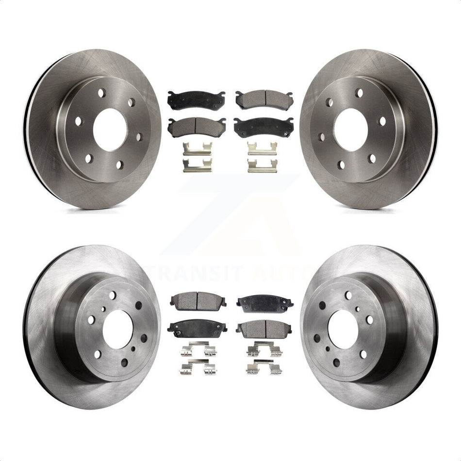 Front Rear Disc Brake Rotors And Ceramic Pads Kit For 2007 Chevrolet Silverado 1500 rear brakes K8T-100784 by Transit Auto