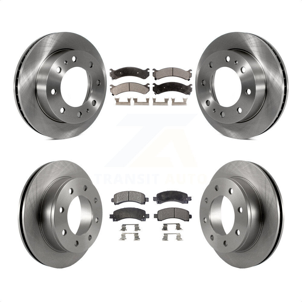 Front Rear Disc Brake Rotors And Ceramic Pads Kit For Chevrolet Express 2500 GMC Savana K8T-100791 by Transit Auto