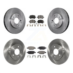 Front Rear Disc Brake Rotors And Ceramic Pads Kit For Chevrolet Malibu Pontiac G6 With 276mm Diameter Rotor K8T-100810