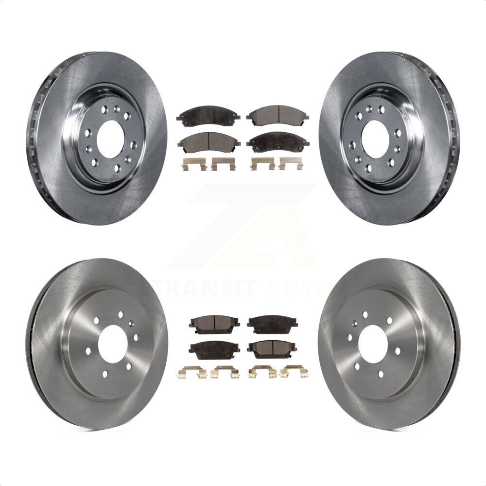 Front Rear Disc Brake Rotors And Ceramic Pads Kit For Cadillac SRX K8T-100813 by Transit Auto