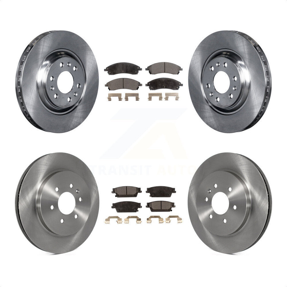 Front Rear Disc Brake Rotors And Ceramic Pads Kit For Cadillac SRX K8T-100813 by Transit Auto