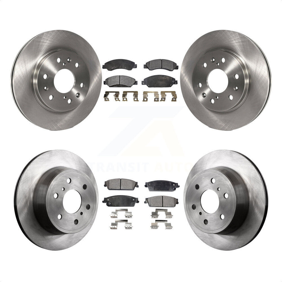 Front Rear Disc Brake Rotors And Ceramic Pads Kit For 2007-2007 Chevrolet Tahoe GMC Suburban 1500 Yukon Cadillac Avalanche XL Escalade ESV EXT K8T-100816 by Transit Auto