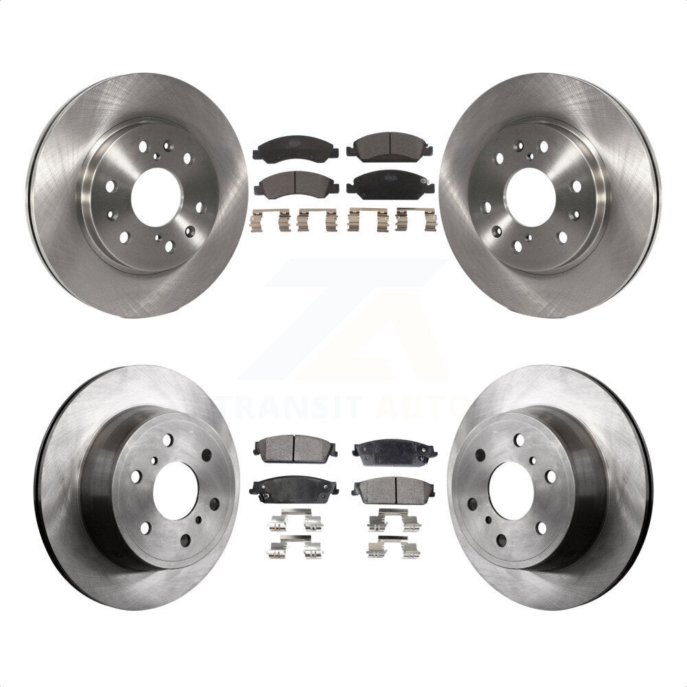 Front Rear Disc Brake Rotors And Ceramic Pads Kit For Chevrolet Silverado 1500 GMC Sierra Tahoe Suburban Yukon Cadillac XL Avalanche Escalade ESV EXT K8T-100820 by Transit Auto