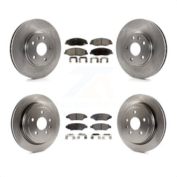 Front Rear Disc Brake Rotors And Ceramic Pads Kit For Cadillac CTS K8T-100856