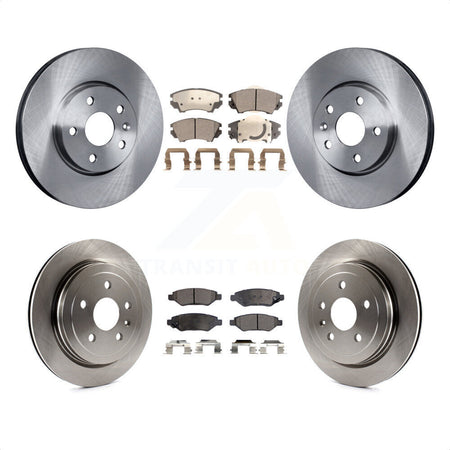 Front Rear Disc Brake Rotors And Ceramic Pads Kit For 2010-2015 Chevrolet Camaro LT LS K8T-100861 by Transit Auto