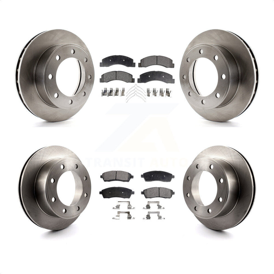 Front Rear Disc Brake Rotors And Ceramic Pads Kit For Ford F-250 Super Duty Excursion 4WD K8T-100898 by Transit Auto