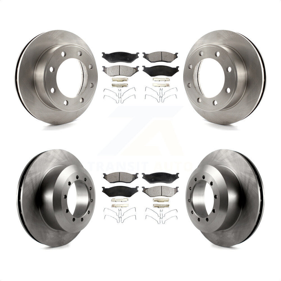 Front Rear Disc Brake Rotors And Ceramic Pads Kit For Ford F-450 Super Duty F-550 K8T-100904 by Transit Auto