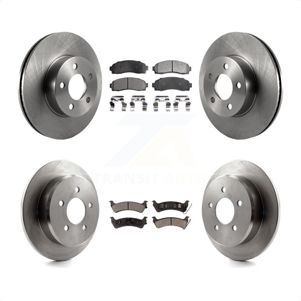 Front Rear Disc Brake Rotors And Ceramic Pads Kit For Ford Explorer Sport Trac 4WD K8T-100912 by Transit Auto