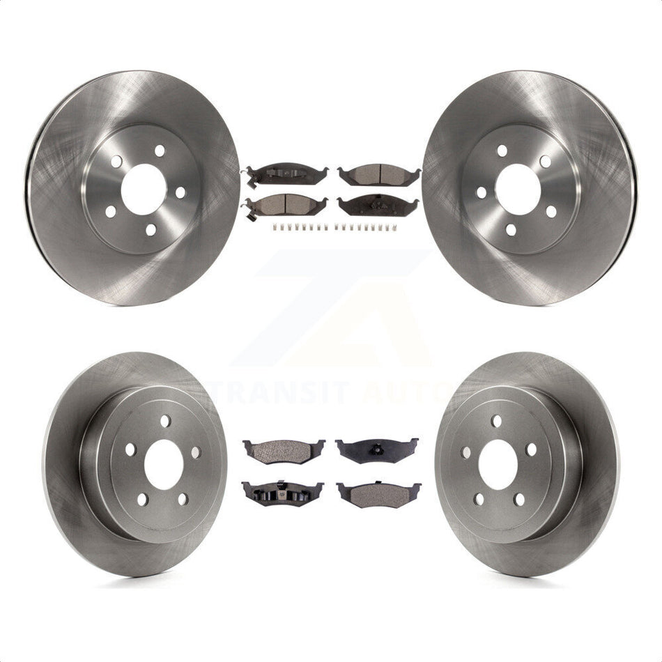 Front Rear Disc Brake Rotors And Ceramic Pads Kit For Dodge Stratus Chrysler Cirrus Plymouth Breeze K8T-100994 by Transit Auto