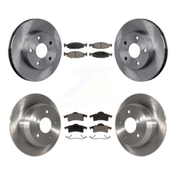 Front Rear Disc Brake Rotors And Ceramic Pads Kit For 1999-2002 Jeep Grand Cherokee With Teves & ATE Caliper K8T-101001