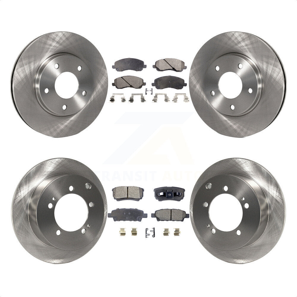 Front Rear Disc Brake Rotors And Ceramic Pads Kit For Mitsubishi Lancer K8T-101006 by Transit Auto