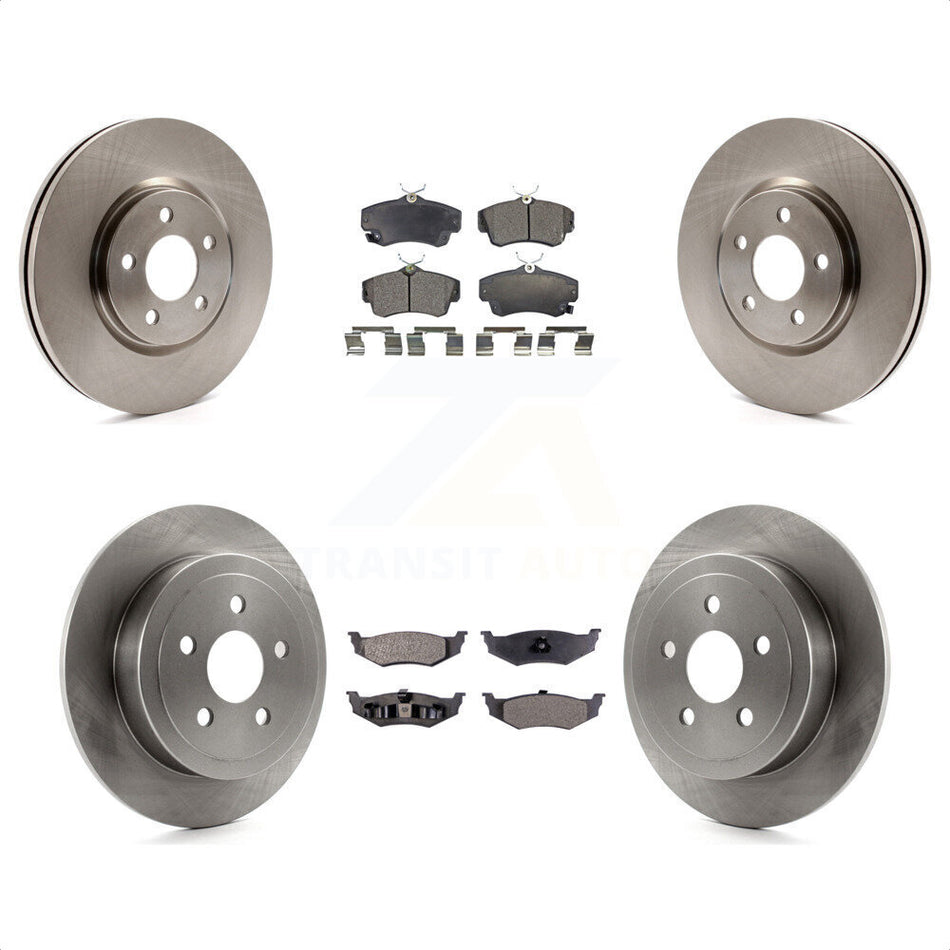 Front Rear Disc Brake Rotors And Ceramic Pads Kit For 2008-2009 Chrysler PT Cruiser Turbocharged K8T-101021 by Transit Auto