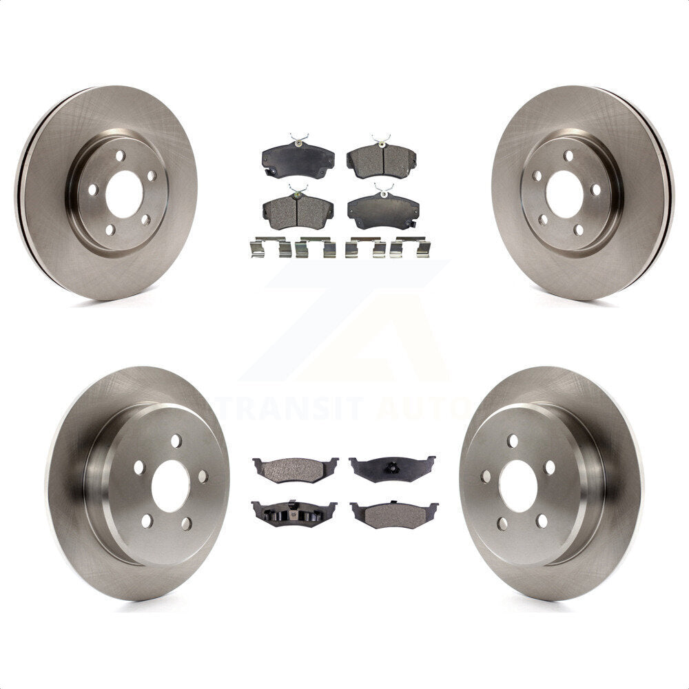 Front Rear Disc Brake Rotors And Ceramic Pads Kit For 2007 Chrysler PT Cruiser Turbocharged K8T-101022 by Transit Auto