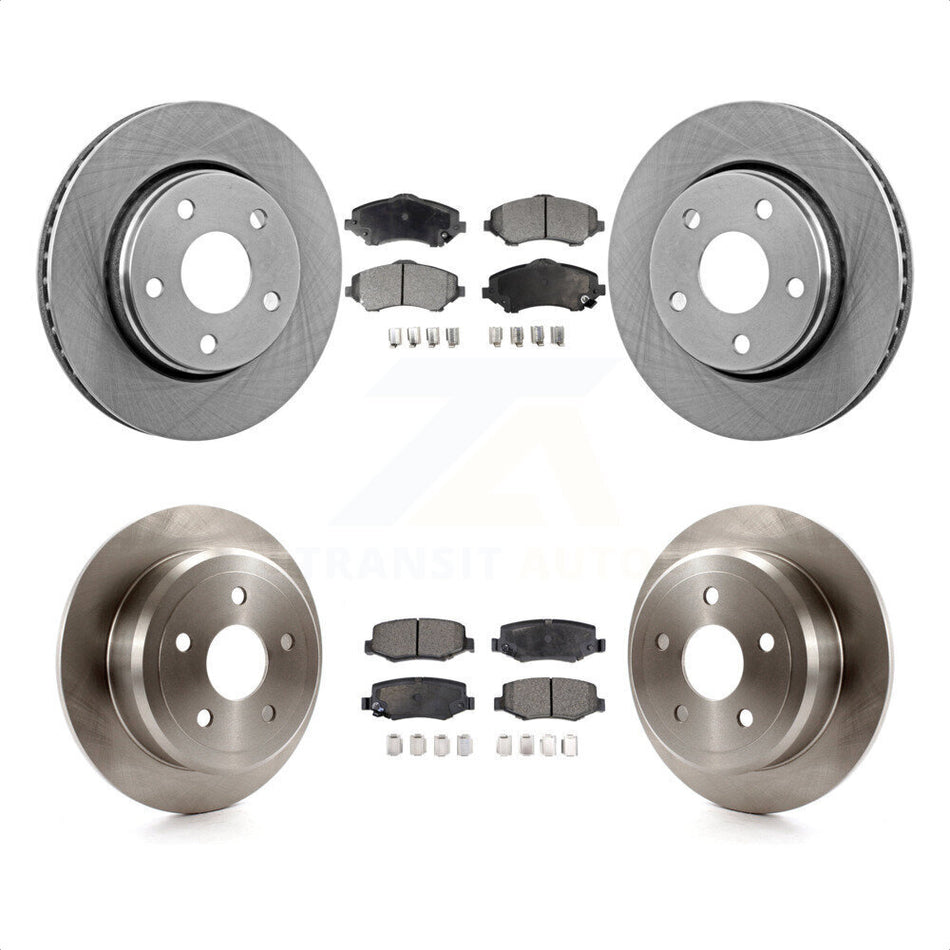 Front Rear Disc Brake Rotors And Ceramic Pads Kit For Jeep Wrangler JK K8T-101044 by Transit Auto