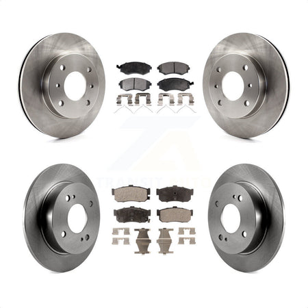 Front Rear Disc Brake Rotors And Ceramic Pads Kit For INFINITI G20 K8T-101074 by Transit Auto