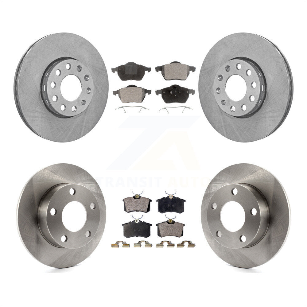 Front Rear Disc Brake Rotors And Ceramic Pads Kit For Volkswagen Passat Audi A4 K8T-101107 by Transit Auto