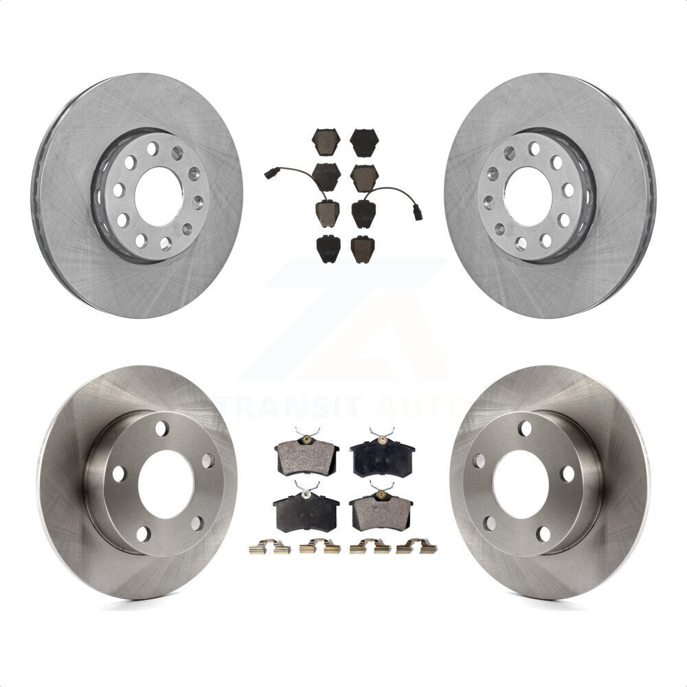 Front Rear Disc Brake Rotors And Ceramic Pads Kit For 2002 Volkswagen Passat AWD with 2.8L With Dual Piston Caliper K8T-101117 by Transit Auto