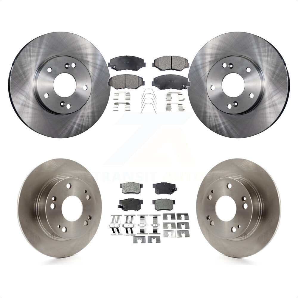 Front Rear Disc Brake Rotors And Ceramic Pads Kit For 2003-2007 Honda Accord 2.4L Excluding Vehicles Built Canadian Market K8T-101136 by Transit Auto