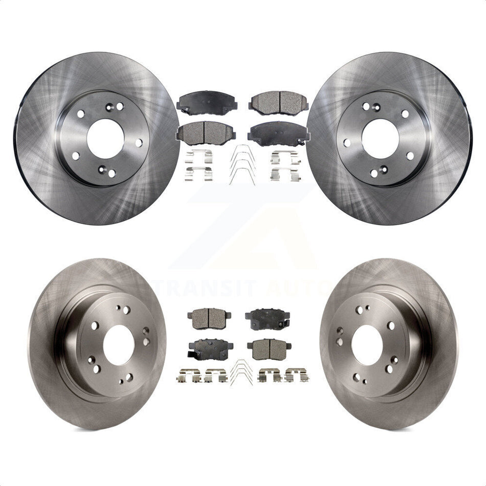 Front Rear Disc Brake Rotors And Ceramic Pads Kit For Honda Accord K8T-101139 by Transit Auto