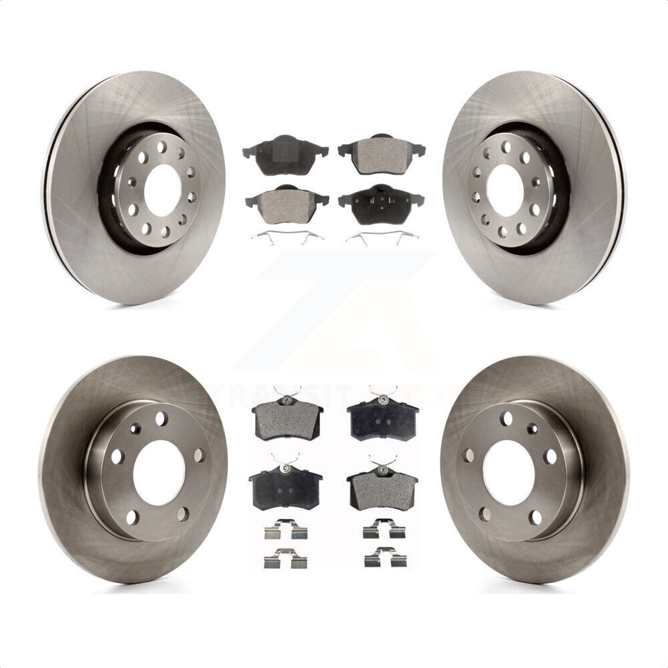 Front Rear Disc Brake Rotors And Ceramic Pads Kit For 2002 Audi S4 K8T-101177 by Transit Auto