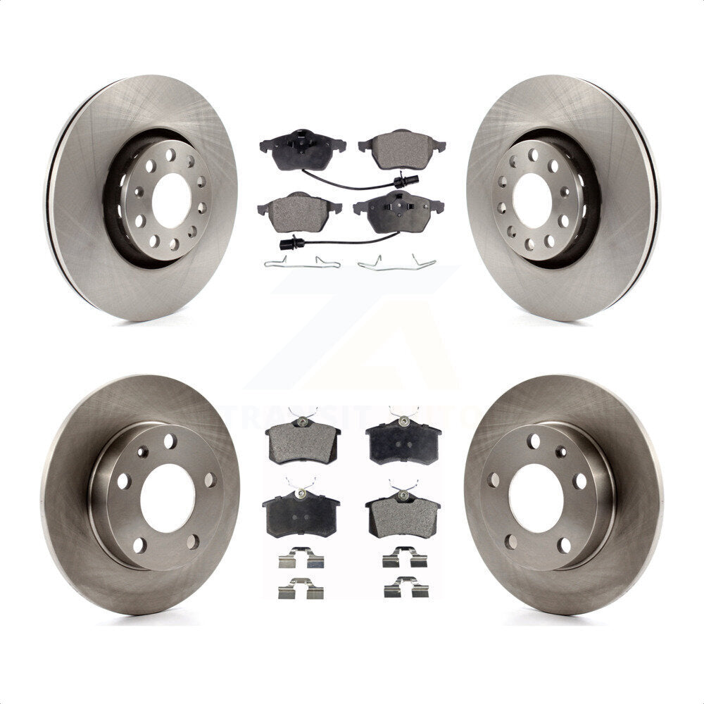 Front Rear Disc Brake Rotors And Ceramic Pads Kit For 2002 Audi S4 K8T-101180 by Transit Auto