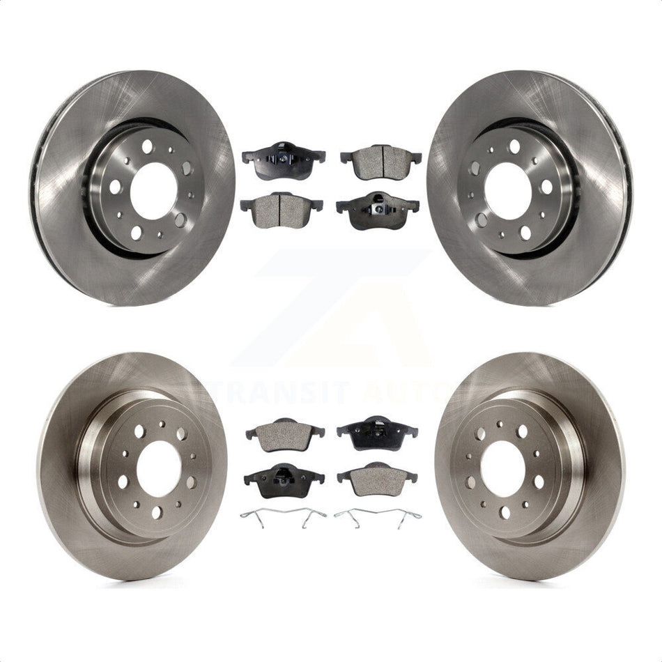 Front Rear Disc Brake Rotors And Ceramic Pads Kit For Volvo S60 V70 XC70 S80 K8T-101196 by Transit Auto