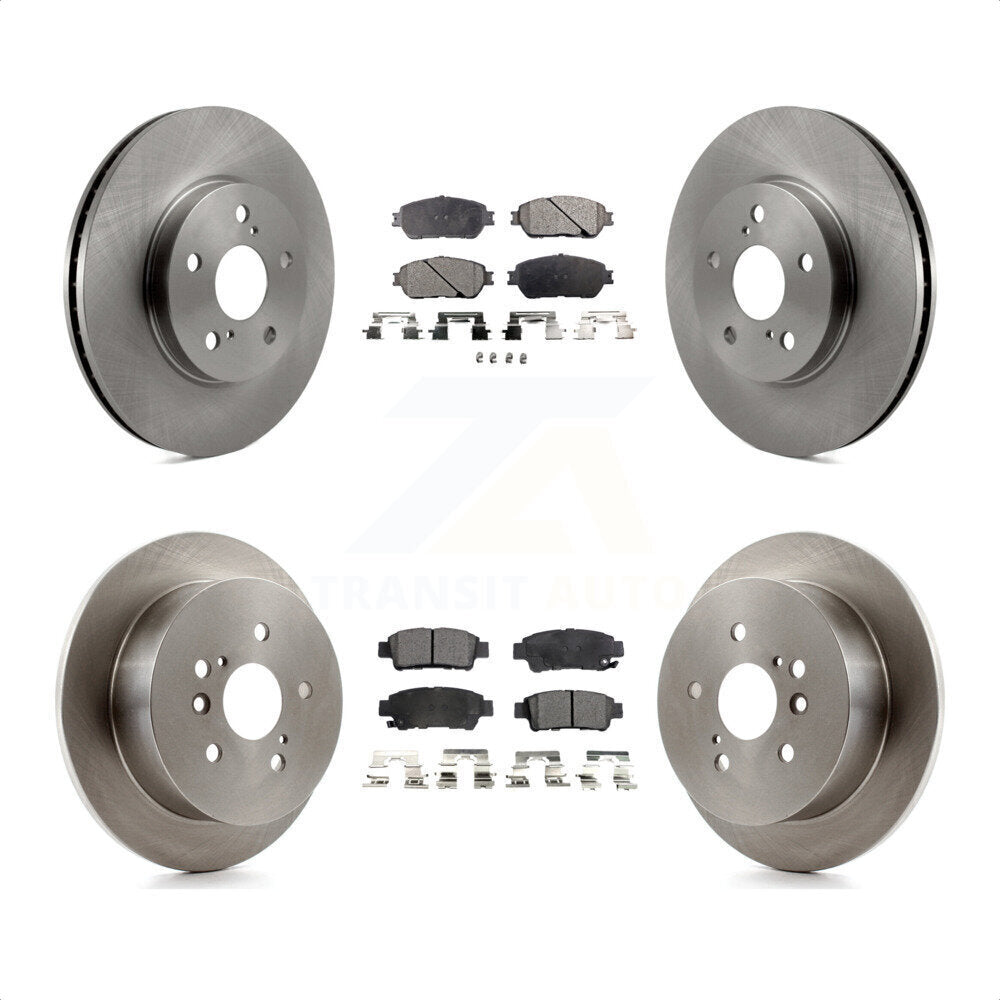 Front Rear Disc Brake Rotors And Ceramic Pads Kit For 2004-2010 Toyota Sienna K8T-101210 by Transit Auto