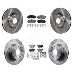 Front Rear Disc Brake Rotors And Ceramic Pads Kit For 2004-2005 Acura TL Automatic transmission K8T-101257
