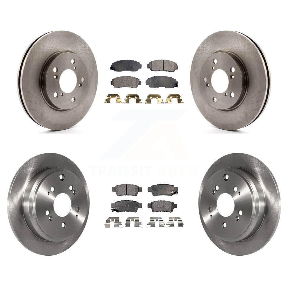 Front Rear Disc Brake Rotors And Ceramic Pads Kit For 2005-2010 Honda Odyssey K8T-101280 by Transit Auto