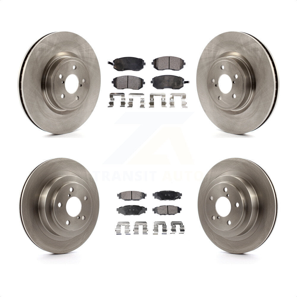 Front Rear Disc Brake Rotors And Ceramic Pads Kit For Subaru Legacy K8T-101309 by Transit Auto